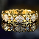 New Recommendation Through Flower Hollow Ladies Gold Plated Copper Ringpicture4