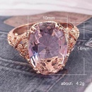 flower jewelry fashion pink zircon jewelry princess engagement rose gold copper ringpicture11