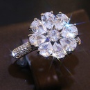 fashion flowers blooming zircon female ring copper hand jewelrypicture7