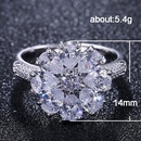 fashion flowers blooming zircon female ring copper hand jewelrypicture11