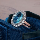 Fashion new color separation copperplated twocolor inlaid oval zircon ringpicture8