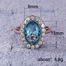 Fashion new color separation copperplated twocolor inlaid oval zircon ringpicture11