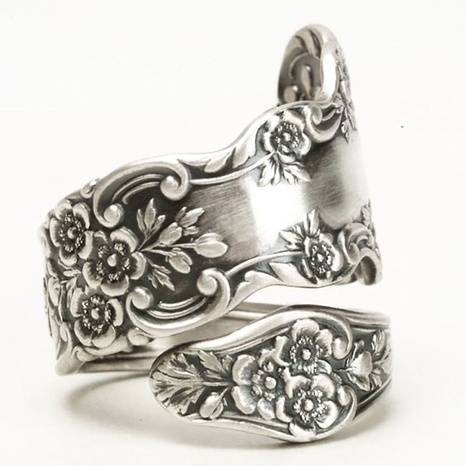 Fashion new retro flower ring ladies alloy hand jewelry NHJCS648714's discount tags
