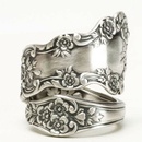 Fashion new retro flower ring ladies alloy hand jewelrypicture8