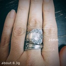 Fashion new retro flower ring ladies alloy hand jewelrypicture11