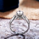 fashion OL engagement classic fourclaw shining zircon copper ringpicture9
