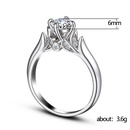 fashion OL engagement classic fourclaw shining zircon copper ringpicture11
