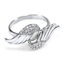 Fashion new ring creative angel wings zircon ladies copper ring wholesalepicture6