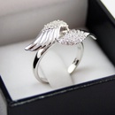 Fashion new ring creative angel wings zircon ladies copper ring wholesalepicture8