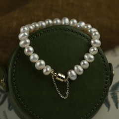 Korean new freshwater pearl bracelet geometric alloy hand accessories female