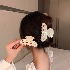 diamond-encrusted cherry pie cute  shark clip sweet acrylic hair accessories female