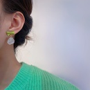 Simple light green bow earrings camellia flower alloy earringspicture9
