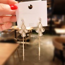 Fashion Opal Long Tassel Earrings Sweet Flower Stud Earrings Simple Alloy Earringspicture7