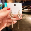 Fashion Opal Long Tassel Earrings Sweet Flower Stud Earrings Simple Alloy Earringspicture8