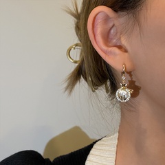 fashion opal earrings simple earrings money bag shape alloy earrings