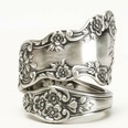 Fashion new retro flower ring ladies alloy hand jewelrypicture16