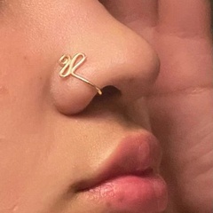 simple fake piercing nose nails 9-piece set opening U-shaped piercing-free nose clip