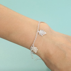 Popular fashion jewelry leaf element sky blue luminous bracelet jewelry