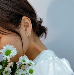 women's fashion earrings with bow knot imitation pearl earrings
