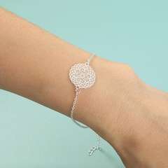 Nouveau design créatif main bijoux motif élément de modélisation bleu ciel lumineux bracelet en argent bijoux