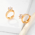 Simple Fashion Geometric Inlaid Zircon Copper Earringspicture10