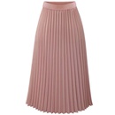 Fashion elastic waist solid color chiffon skirt pleated skirtpicture11