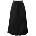 Fashion elastic waist solid color chiffon skirt pleated skirtpicture12