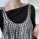 Fashion striped overalls loose plus size plaid suspenderspicture13