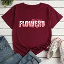 Fashion Flower Letter Print Ladies Loose Casual TShirtpicture9