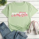 Fashion Flower Letter Print Ladies Loose Casual TShirtpicture11