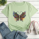 Colorful Butterfly Fashion Print Ladies Loose Casual TShirtpicture8