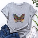 Colorful Butterfly Fashion Print Ladies Loose Casual TShirtpicture10
