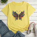Colorful Butterfly Fashion Print Ladies Loose Casual TShirtpicture13