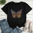 Colorful Butterfly Fashion Print Ladies Loose Casual TShirtpicture19