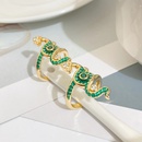 new copperplated 18k gold snakeshaped winding microset zircon open ringpicture6