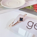 fashion new titanium steel plated 18k gold fourleaf clover diamond simple braceletpicture8