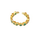 Neuer kleiner offener weiblicher Ring aus 18 Karat Gold mit verkupfertem Mikrodiamantpicture10