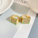 Neuer offener Ring aus 18 Karat Gold mit Herz und Mikrodiamantenpicture8