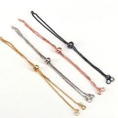 DIY jewelry accessories drill push-pull pull-adjustable copper bracelet silicone