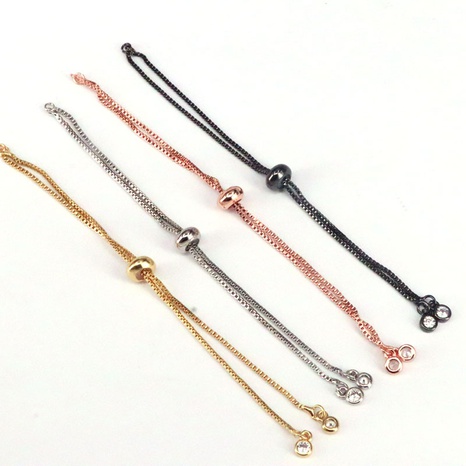 DIY jewelry accessories drill push-pull pull-adjustable copper bracelet silicone's discount tags