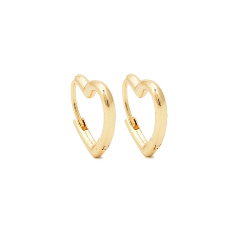 fashion solid color heart-shaped ear buckle copper earrings wholesale NHWEI648879's discount tags