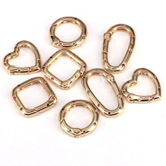 new inlaid color zircon spring buckle copper gold-plated keychain accessories