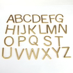 nouveau collier pendentif en cuivre lisse plaqué or double trou 26 lettres anglaises