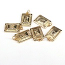 New Copper Gold Plated Square 26 English Capital Letters Pendantpicture9
