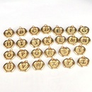 creative simple 26 English capital letters copper goldplated appleshaped pendantpicture6
