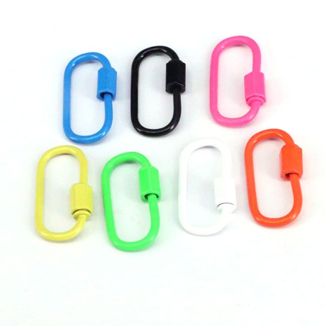 DIY new jewelry buckle enamel color drip oil screw buckle keychain's discount tags