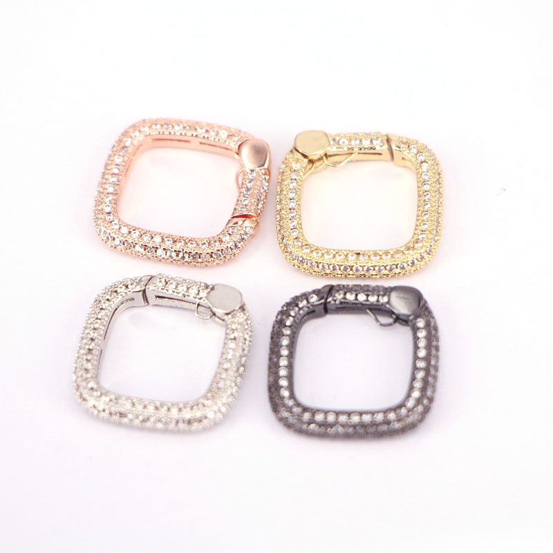 fashion connection buckle copper goldplated microinlaid zircon jewelry accessories