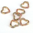 Copper Gold Plated Colored Zircon Square Heart Spring Bucklepicture7