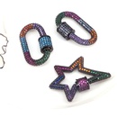 New Jewelry Accessories Micro Inlay Zircon Star Oval Keychain Turnbucklepicture6