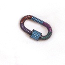 New Jewelry Accessories Micro Inlay Zircon Star Oval Keychain Turnbucklepicture8